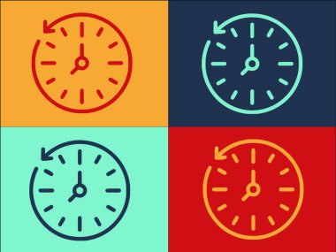 Minute Stopwatch Logo Şablonu, Basit Düz Zaman Simgesi, Saat, Stopwatch