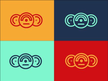 Model Araba Kontrol Paneli Logo Şablonu, Gösterge Paneli Basit Düz Simgesi, Araç, Araba