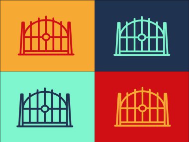 Modern Otomatik Kapı Logosu Şablonu, Otomatik Basit Düz Simge, Kapı, Modern