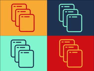 Model Arayüz Logo Şablonu, Teknolojinin Basit Düz Simgesi, Konsept, Arayüz