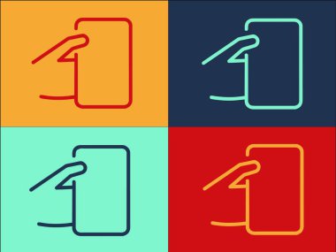 Modern Akıllı Telefon Logo Şablonu, Mobil Basit Düz Simge, Modern, Telefon