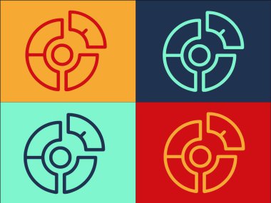 Para Çizelgesi Logo Şablonu, Basit Düz Para, İş, Finans Simgesi