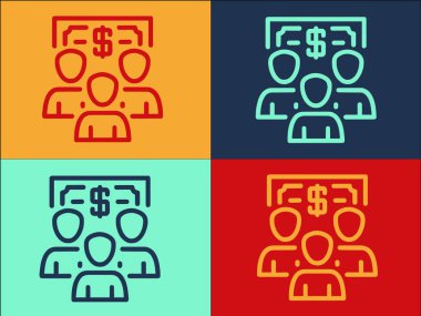 Para Müşteri Logosu Şablonu, Basit Düz Para Simgesi, Müşteri, İş