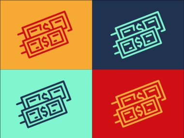 Para Teslimatı Logo Şablonu, Basit Düz Para Simgesi, Teslimat, İş