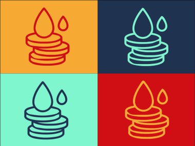 Para Tazminatı Tazminatı Logo Şablonu, Sel Basit Düz Simgesi, Tazminat, Sigorta