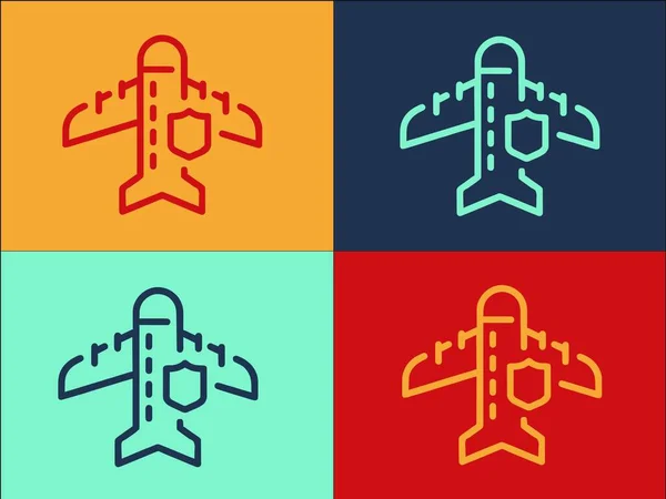 Самолет Ответственности Шаблон Простой Плоский Значок Ответственности Бизнес Самолет — стоковый вектор