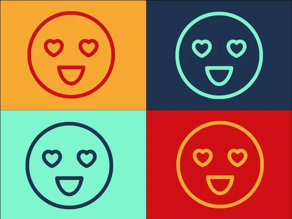 Love Emotion Logo Vorlage Einfache Flache Ikone Der Liebe Emotion — Stockvektor