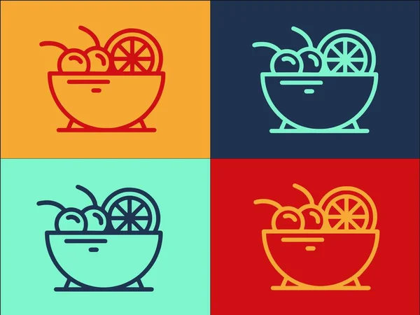 Логотип Салата Едой Простая Плоская Икона Свежего Питательного Салатного — стоковый вектор