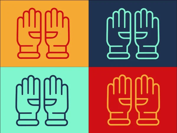 Medizinische Handschuhe Logo Vorlage Einfache Flache Symbol Der Sicherheit Medizin — Stockvektor