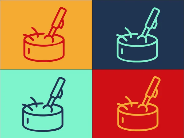 Шаблон Смешанного Пищевого Логотипа Простая Плоская Икона Продуктов Питания Фон — стоковый вектор
