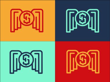 Para Destek Logosu Şablonu, Para, Destek, Finans Basit Düz Simgesi