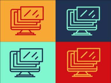 Web Arayüzü Logo Şablonunu İzle, Web Sitesinin Basit Düz Simgesi, Görüntü, Görüntü