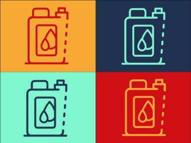 Motor Yağı Tüp Logo Şablonu, Motor, Kutu, Motor Motorunun Basit Düz Simgesi