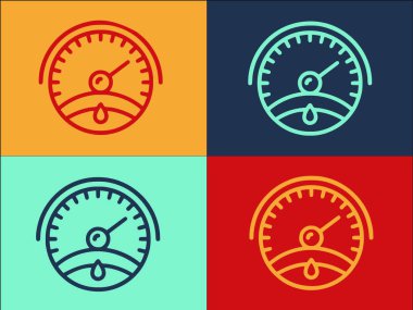 Motor Yağ Göstergesi Logo Şablonu, Basit Düz Araç Simgesi, Motor, Gösterge