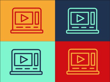 Çokluortam Düzenleme Logo Şablonu, Çokluortam, Video, Ortam Basit Düz Simgesi