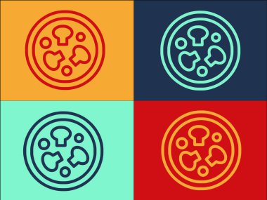 Mantar Çorbası Logo Şablonu, Basit Düz Yiyecek Simgesi, Çorba, Mantar