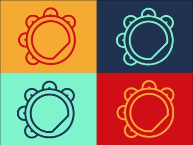 Müzikal Tef Logosu Şablonu, Tef, Müzik, Müzikal Düz Simge