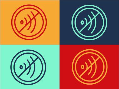 Sessiz Ses Logosu Şablonu, Dilsiz, Ses, Ses Sessizliğinin Basit Düz Simgesi