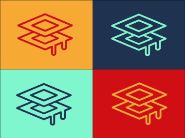 Doğal bioplastik renkli simge seti 