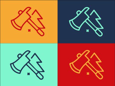 Doğa Tahrip Logosu Şablonu, Doğanın, Ormanın, Ormanların ve Ormanların Basit Düz Simgesi