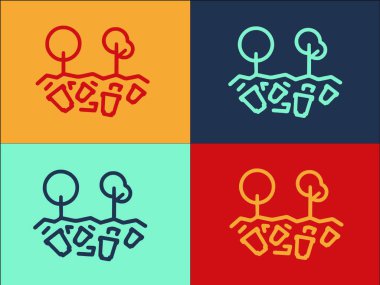 Nature Trash Plastik Logo Şablonu, Çöp, Çöp, Doğa Basit Düz Simgesi