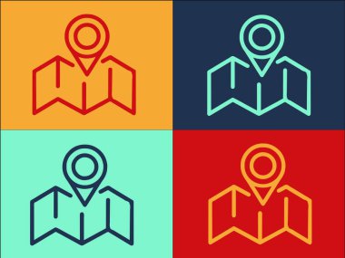 Navigator Kılavuz Logo Şablonu, Konumun Basit Düz Simgesi, Seyahat, Harita