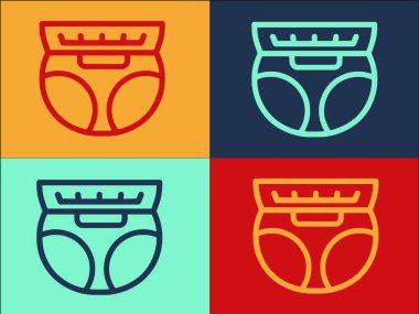 Newborn Bebek Bezi Logosu Şablonu, Bebeğin Basit Düz Simgesi, Yeni Bebek, Çocuk