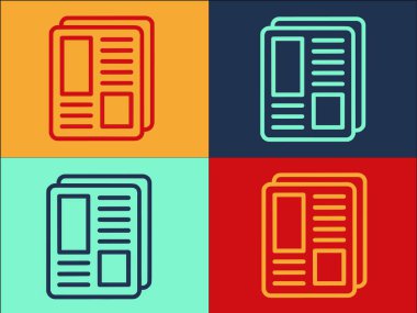 Haber Haberi Logosu Şablonu, Basit Düz Haber Simgesi, Medya, Gazete