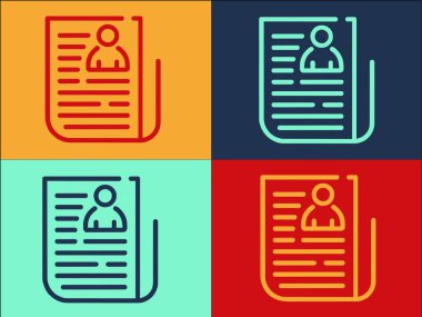 Gazete Logosu Şablonu, Gazete 'nin Basit Düz Simgesi, Haber, Kağıt