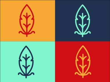 Nib Feather Logo Şablonu, Nib, Feather, Simge Basit Düz Simgesi