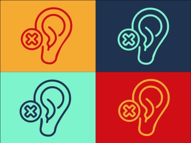 Duyma Engelli Logosu Şablonu Değil, Basit Özürlü Düz Simgesi, Özürlü, Kulak