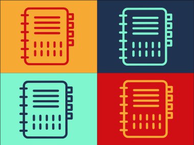 Not Defteri Logo Şablonu, Basit Düz Not Simgesi, Not Defteri, Not Defteri