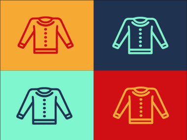 Resmi Okul Üniforması Logo Şablonu, Okulun Basit Düz Simgesi, Moda Giyimi