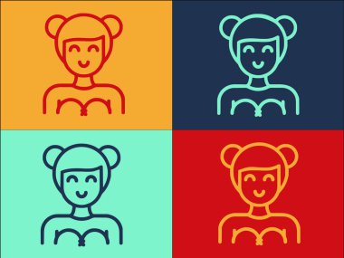 Oktoberfest Kız Logo Şablonu, Oktoberfest 'in Basit Düz Simgesi, Kız, İnsan