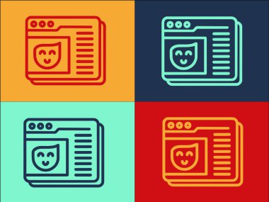 Çevrimiçi Yardım Logo Şablonu, Çevrimiçi, İş ve Teknolojinin Basit Düz Simgesi