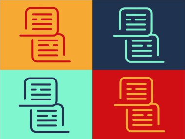 Çevrimiçi Konuşma Logosu Şablonu, Çevrimiçi Basit Düz Simge, İnternet, İş