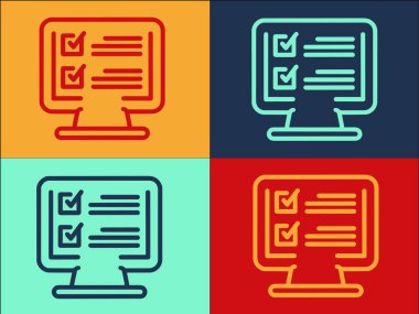 Çevrimiçi Sağlık Kontrol Listesi Logo Şablonu, Basit Sağlığın Düz Simgesi, Tıbbi Kontrol Listesi