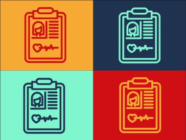 Çevrimiçi Sağlık Sonuçları Logo Şablonu, Doktorun Basit Düz Simgesi, Çevrimiçi, Dijital