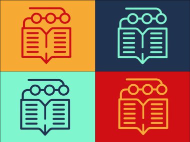 Çevrimiçi Öğrenme Platformu Logo Şablonu, Çevrimiçi Basit Düz Simge, Eğitim, Eğitim