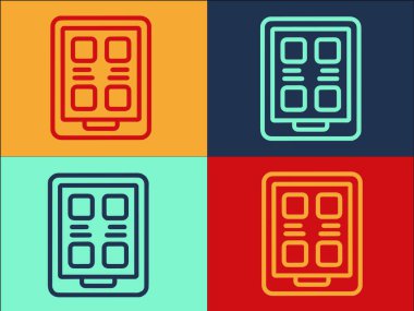 Çevrimiçi Kütüphane Logo Şablonu, Basit Düz Eğitim Simgesi, Kütüphane, Çevrimiçi