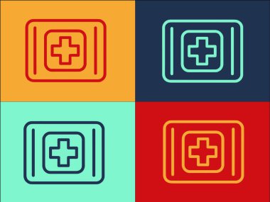 Çevrimiçi Tıbbi Veri Logosu Şablonu, Çevrimiçi, Veri, Teknoloji Basit Düz Simgesi