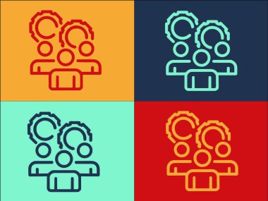 Operasyonel Buluşma Logosu Şablonu, Toplantı, İş ve Takım Simgesi