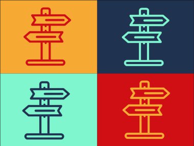 Opportunity Direction Logo Şablonu, Yönlendirme, İş, Konsept Basit Düz Simgesi