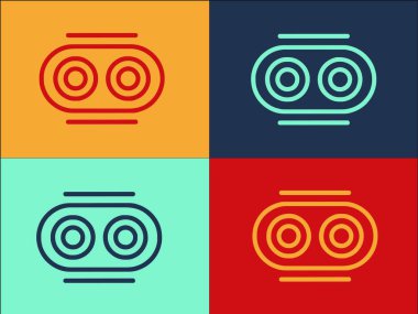 Optometrist Logo Şablonu, Optometristin Basit Düz Simgesi, Oftalmolog, Doktor