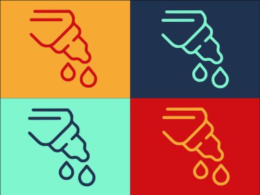 Optimetri Göz Düşürme Logo Şablonu, Optimetri, Bakım, Tıbbın Basit Düz Simgesi