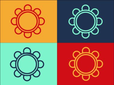 Orkestra Tef Logosu Şablonu, Müzikal, Müzik ve Tef 'in Basit Düz Simgesi