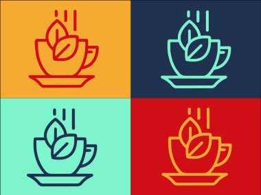 Organik Tea Logo Şablonu, Organik, Çay, Yaprak Basit Düz Simgesi