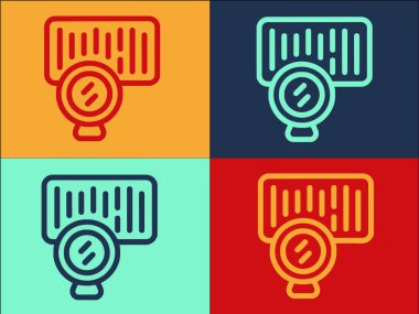 Paket Çevrimiçi Fatura Logosu Şablonu, Çevrimiçi Basit Düz Simge, Paket, Satış