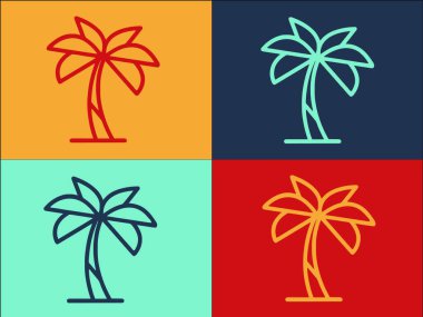 Palm Logo Şablonu, Palm, Summer, Tropikal