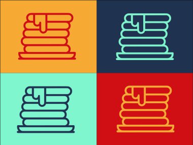 Pankek Jam Logo Şablonu, Basit Düz Kahvaltı Simgesi, Reçel, Yemek